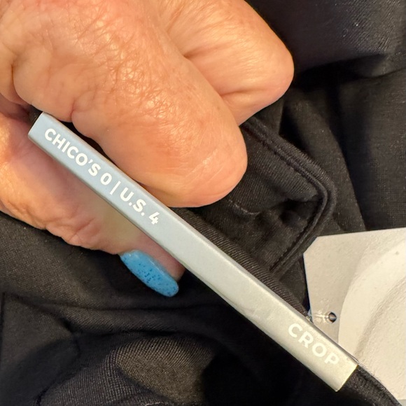 NWT Chico's Elegant Black Tailored Crop Leggings   SIZE: 4   #8 - Picture 10 of 12